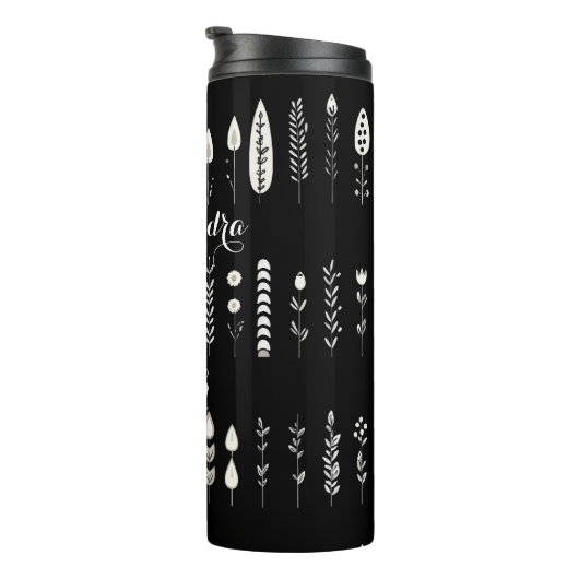 Botanisch minimalistisch thermosbecher (Nach rechts gedreht)