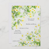 Botanisch mit Blätter und weißen Molsen Einladung (Vorne/Hinten)