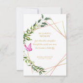 Botanisch mit Schmetterling für Denkmäler Einladung (Vorderseite)