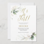 Botanisch, modern, Aquarell, elegant, Baby-Showe Einladung (Vorderseite)