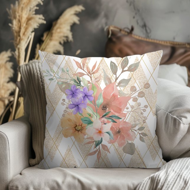 Botanisch modern mit Zickzack Glitzer Kissen (Von Creator hochgeladen)