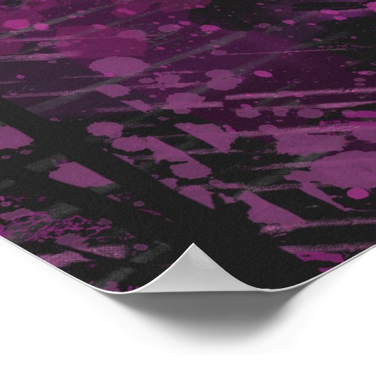 Botanisch modern rosa poster (Ecke)