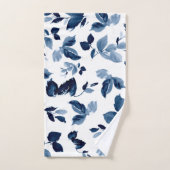 Botanisch moderne Marine und Weißes Wasser Badhandtuch Set (Handtuch)