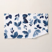 Botanisch moderne Marine und Weißes Wasser Badhandtuch Set (Handtuch)