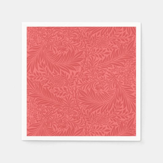 Botanisch-moderne Rote Flora Serviette (Vorderseite)