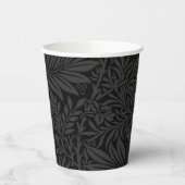 Botanisch-moderne Schwarze Flora Pappbecher (Links)
