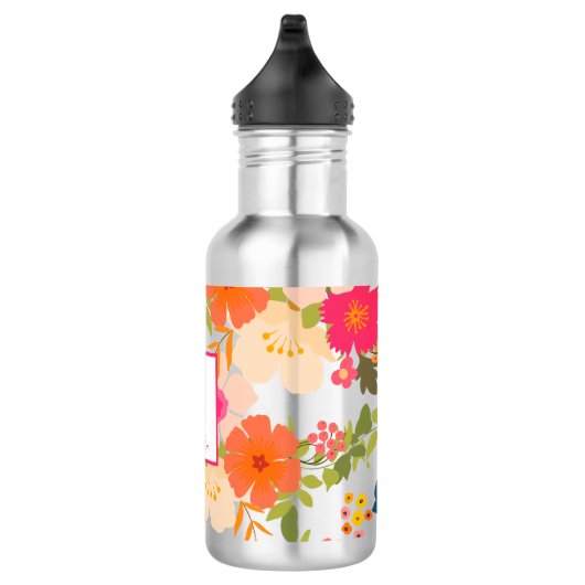 Botanisch-Monogramm Edelstahlflasche (Rechts)