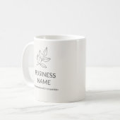 Botanisch Neutrales Minimalistisches Kleinunterneh Kaffeetasse (Vorderseite Links)