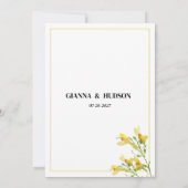 Botanisch-orange-grüne Frühlingsblüte UAWG Einladung (Rückseite)