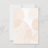 Botanisch-orangefarbene Hochzeit Einladung (Rückseite)