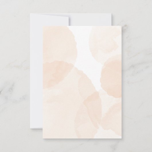 Botanisch-orangefarbene Hochzeit Einladung (Rückseite)