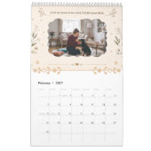 Botanisch Personalisierter Hunde-Foto Einfach Cus Kalender (Feb 2027)