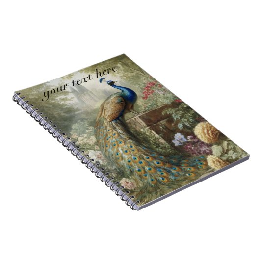 Botanisch: Pfau anpassbar Notizblock (Rechte Seite)