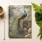 Botanisch: Pfau anpassbar Notizblock