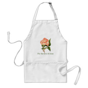 Botanisch-pfirsichfarbene Rosa Schürze