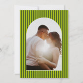 Botanisch Retro Bold Chartreuse Foto Hochzeit Save The Date (Rückseite)