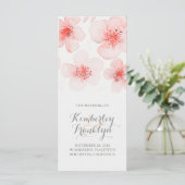 Botanisch-rosa Hochzeitsprogramme für die Blume Wa Programm (Stehend Vorderseite)