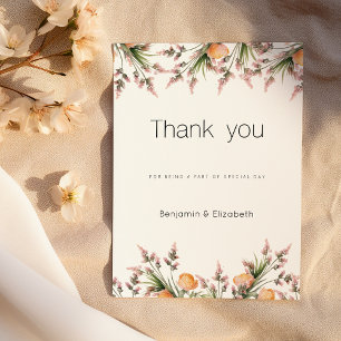 Botanisch-rosa-orangefarbene Sommergeburten Blume  Einladung