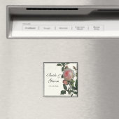 Botanisch rosa Rose, Hochzeit speichern Sie das Da Magnet (In Situ (Geschirrspüler))