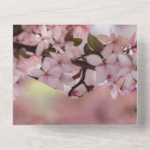 Botanisch-rosa Rosenblüten zauberhafte blumenreich All In One Einladung (Rückseite)