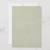 Botanisch rosa Rosenspülung Grüne Babydusche Einladung (Rückseite)