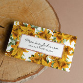 Botanisch-rustikal-orange-grüne Lilie trendy flora Visitenkarte