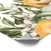 Botanisch-rustikale Citrus orange Karten Geschenke Poster (Ecke)