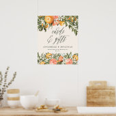 Botanisch-rustikale Citrus orange Karten Geschenke Poster (Küche)