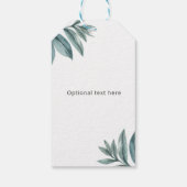 Botanisch Save the Date handgeschriebene Wasserfar Geschenkanhänger (Rückseite)