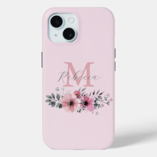Botanisch schick rosafarbenes Wasserfarben-Blumenm Case-Mate iPhone Hülle