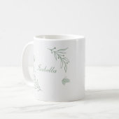 Botanisch schlichter Salbei Kaffeetasse (Vorderseite Links)