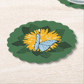 Botanisch stilisierter Löwenzahn Schmetterling Gel Untersetzer (angewinkelt)