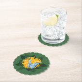Botanisch stilisierter Löwenzahn Schmetterling Gel Untersetzer (Vor Ort)