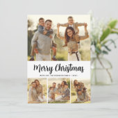 Botanisch stilvoll 4 Foto Collage Weihnachten (Stehend Vorderseite)