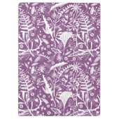 Botanisch tropisch Lila Klemmbrett (Rückseite)