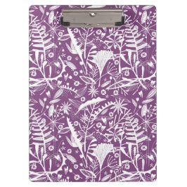 Botanisch tropisch Lila Klemmbrett