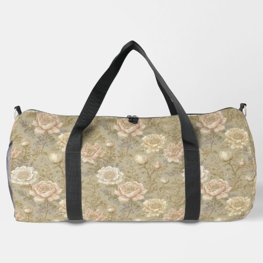 Botanisch Vintag floral Duffle Bag (Rückseite)