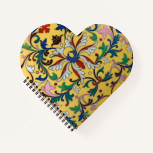 Botanisch Vintag Gelbblüte Retro Notizblock