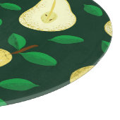 Botanisch Vintage Birne: leicht grün Schneidebrett (Ecke)