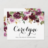 Botanisch-violette Blumen werden Sie meine Blume G Postkarte (Vorne/Hinten)