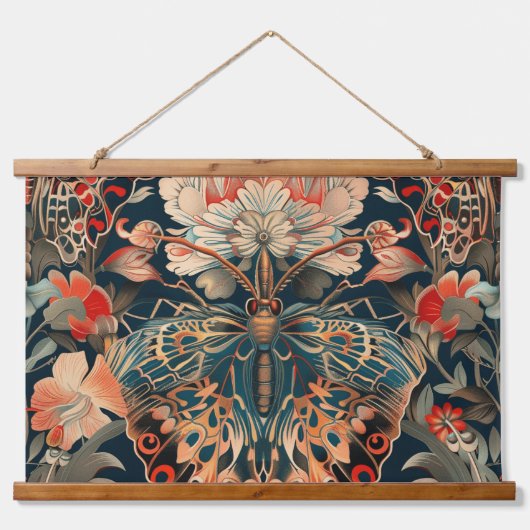 Botanisch Wandteppich Mit Holzrahmen (Vorne)