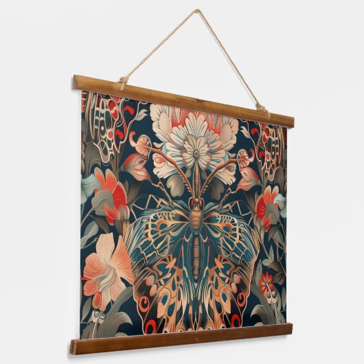 Botanisch Wandteppich Mit Holzrahmen (Gewinkelt)