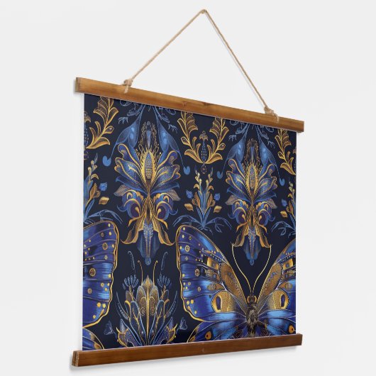 Botanisch Wandteppich Mit Holzrahmen (Gewinkelt)