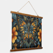 Botanisch Wandteppich Mit Holzrahmen (Gewinkelt)