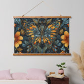 Botanisch Wandteppich Mit Holzrahmen (Schlafzimmer)