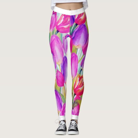 Botanisch wasserfarben leggings (Vorderseite)