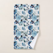 Botanisch-wasserfarbene Marine Badhandtuch Set (Handtuch)
