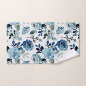 Botanisch-wasserfarbene Navy Badhandtuch Set (Handtuch)