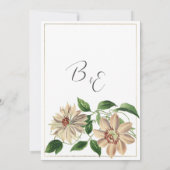 Botanisch-weißgrün-grün, botanisch Save the Date Einladung (Rückseite)