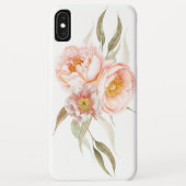Botanisch-zartes Pink Peonies Case-Mate iPhone Hülle (Rückseite)